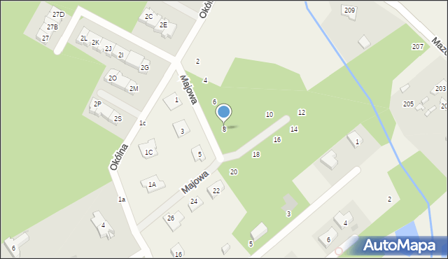 Kady, Majowa, 8, mapa Kady