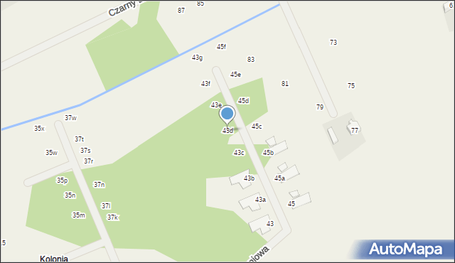 Kajetany, Mahoniowa, 43d, mapa Kajetany