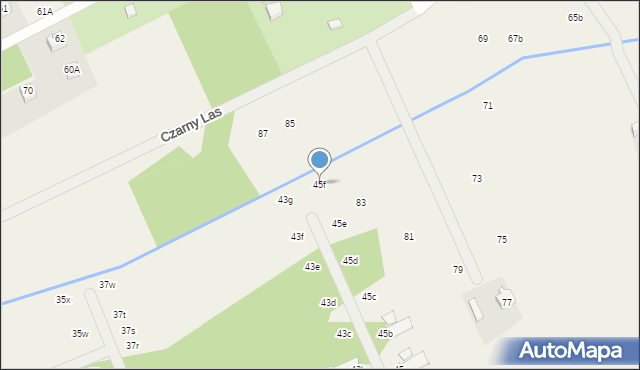 Kajetany, Mahoniowa, 45f, mapa Kajetany