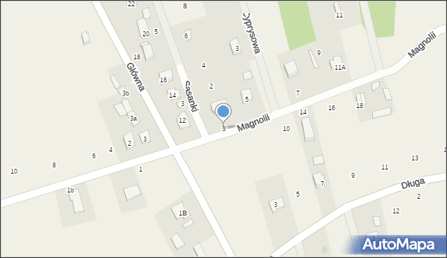 Kaleń, Magnolii, 3, mapa Kaleń