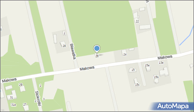 Kaleń, Makowa, 26, mapa Kaleń