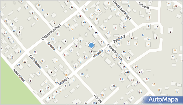 Kalety, Matejki Jana, 2, mapa Kalety