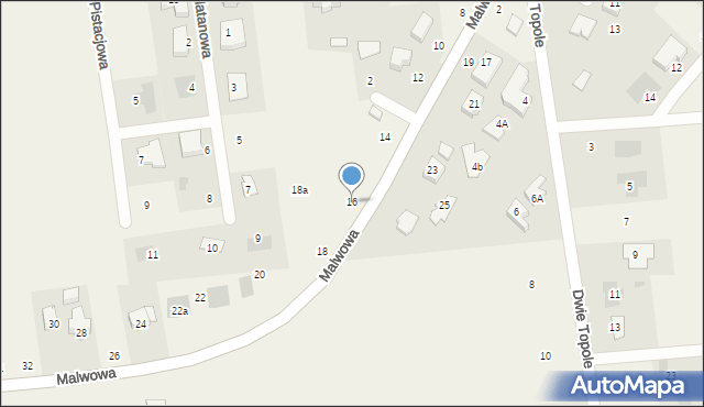 Kalinówka, Malwowa, 16, mapa Kalinówka