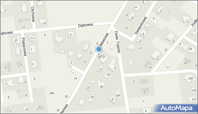 Kalinówka, Malwowa, 19, mapa Kalinówka