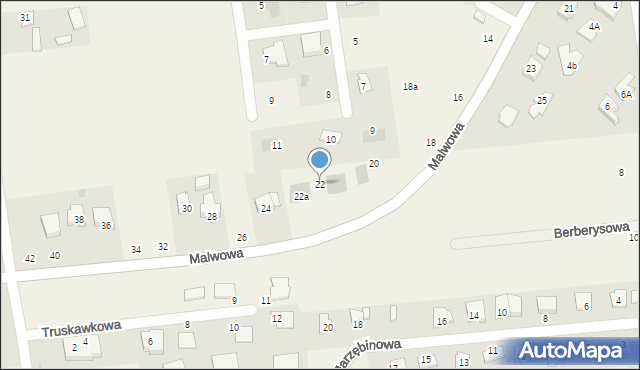 Kalinówka, Malwowa, 22, mapa Kalinówka
