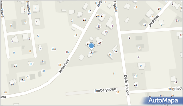 Kalinówka, Malwowa, 25, mapa Kalinówka