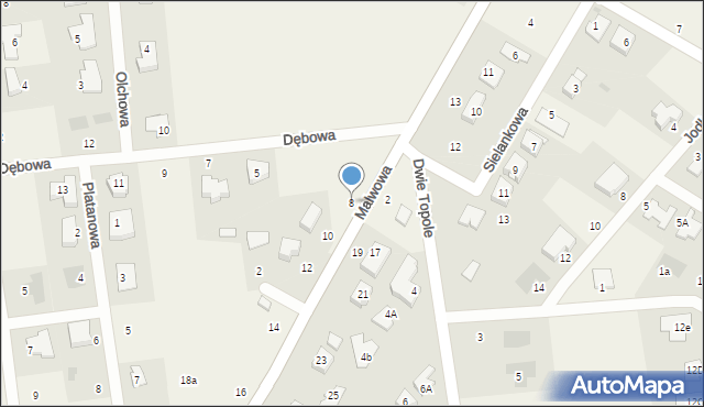 Kalinówka, Malwowa, 8, mapa Kalinówka