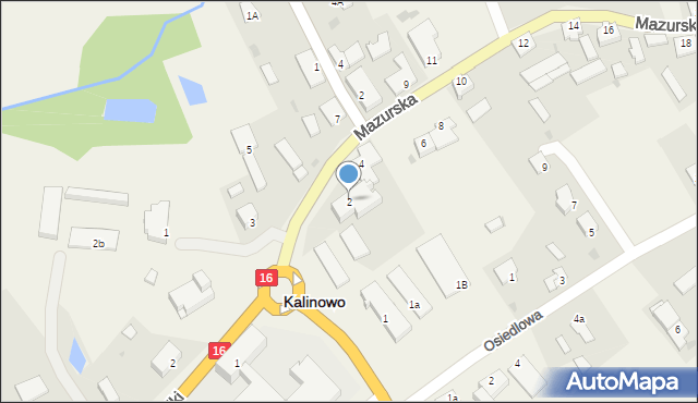 Kalinowo, Mazurska, 2, mapa Kalinowo