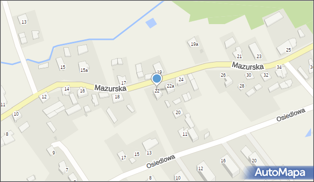 Kalinowo, Mazurska, 22, mapa Kalinowo