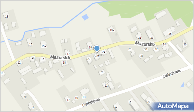 Kalinowo, Mazurska, 22a, mapa Kalinowo
