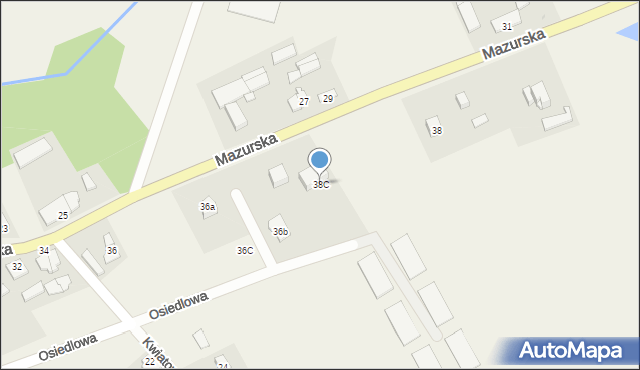 Kalinowo, Mazurska, 38C, mapa Kalinowo