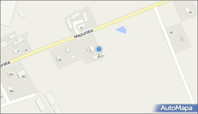 Kalinowo, Mazurska, 40, mapa Kalinowo