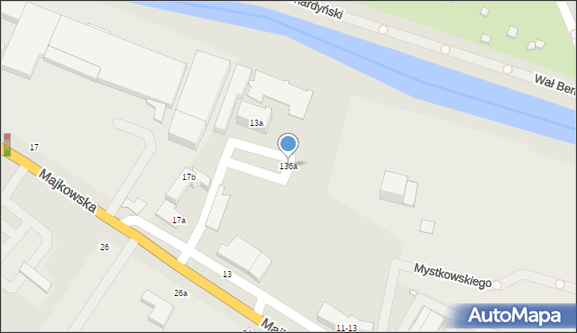 Kalisz, Majkowska, 136a, mapa Kalisza