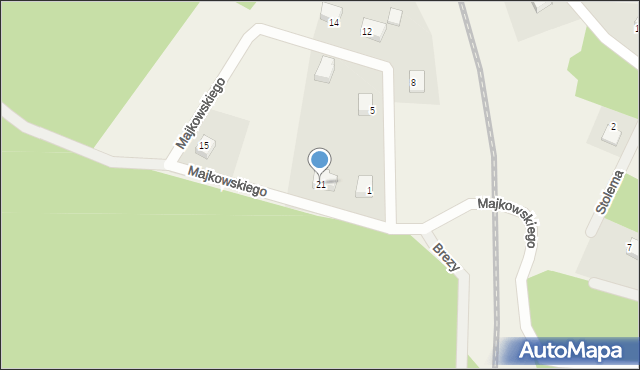 Kalisz, Majkowskiego Aleksandra, dr., 21, mapa Kalisza