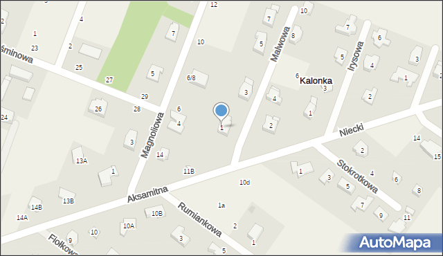 Kalonka, Malwowa, 1, mapa Kalonka