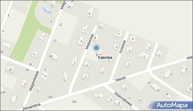 Kalonka, Malwowa, 6, mapa Kalonka