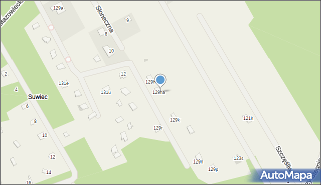 Kamieńczyk, Mazowiecka, 129ha, mapa Kamieńczyk