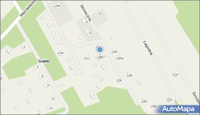 Kamieńczyk, Mazowiecka, 129u, mapa Kamieńczyk