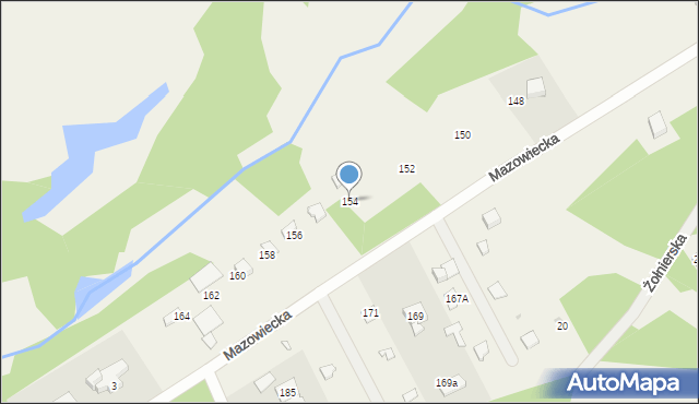 Kamieńczyk, Mazowiecka, 154, mapa Kamieńczyk