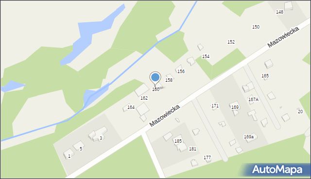 Kamieńczyk, Mazowiecka, 160, mapa Kamieńczyk