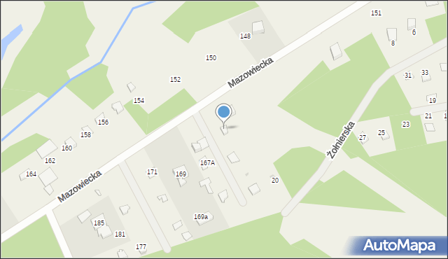 Kamieńczyk, Mazowiecka, 165, mapa Kamieńczyk