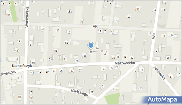 Kamieńczyk, Mazowiecka, 46, mapa Kamieńczyk