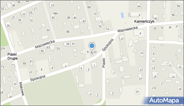 Kamieńczyk, Mazowiecka, 51, mapa Kamieńczyk