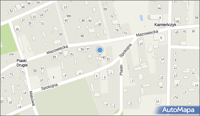 Kamieńczyk, Mazowiecka, 55, mapa Kamieńczyk