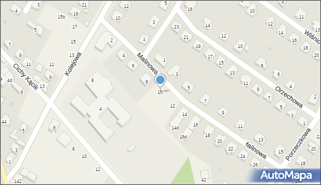 Kamieniec Wrocławski, Malinowa, 10, mapa Kamieniec Wrocławski