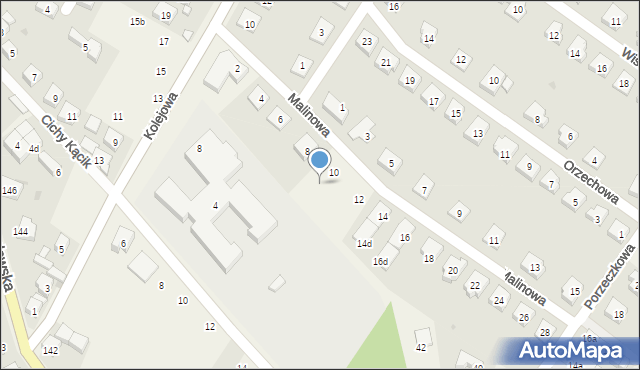 Kamieniec Wrocławski, Malinowa, 10c, mapa Kamieniec Wrocławski