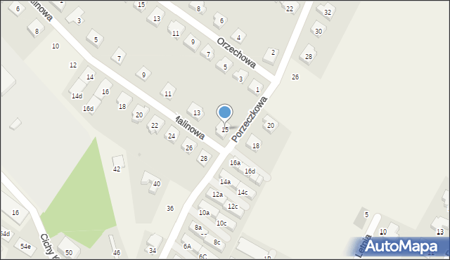 Kamieniec Wrocławski, Malinowa, 15, mapa Kamieniec Wrocławski