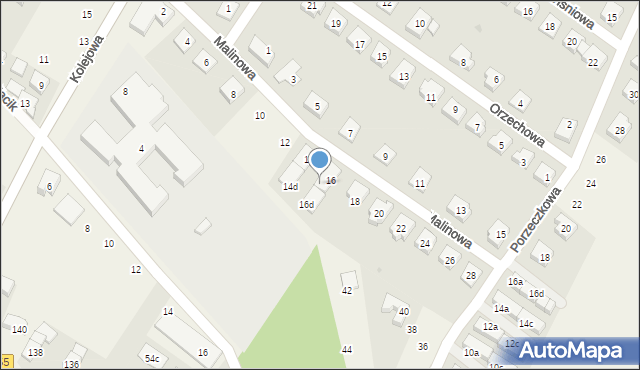 Kamieniec Wrocławski, Malinowa, 16b, mapa Kamieniec Wrocławski