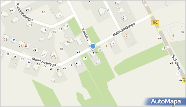 Kamyk, Malinowskiego Bronisława, 13, mapa Kamyk