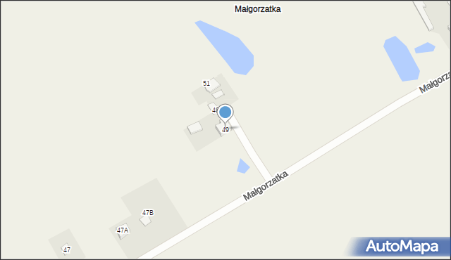 Karbowo, Małgorzatka, 49, mapa Karbowo