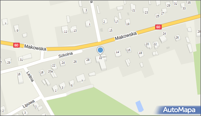Karniewo, Makowska, 12, mapa Karniewo