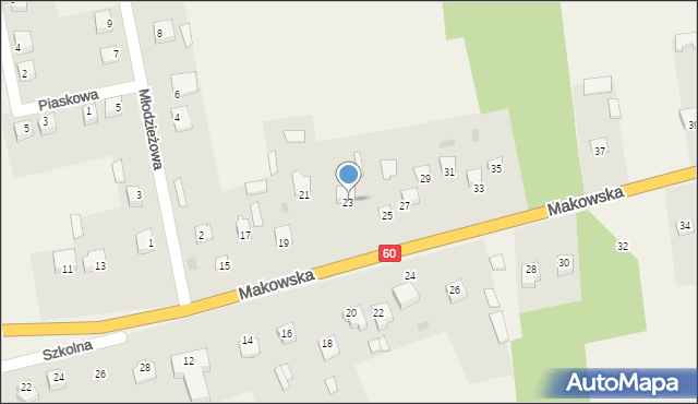 Karniewo, Makowska, 23, mapa Karniewo