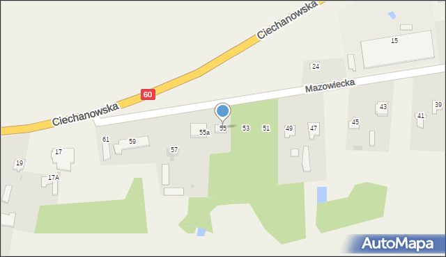 Karniewo, Mazowiecka, 55, mapa Karniewo