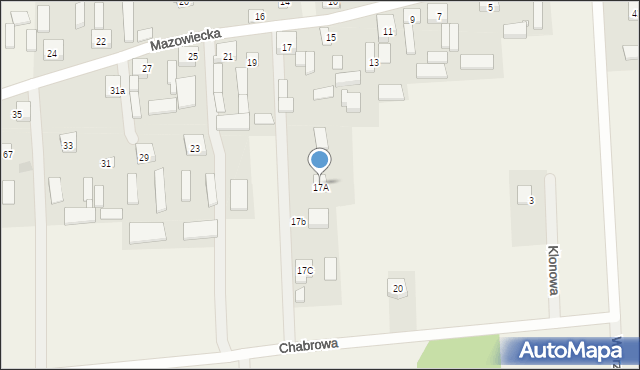 Karpin, Mazowiecka, 17A, mapa Karpin
