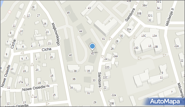 Kartuzy, Majkowskiego Aleksandra, dr., 42, mapa Kartuzy