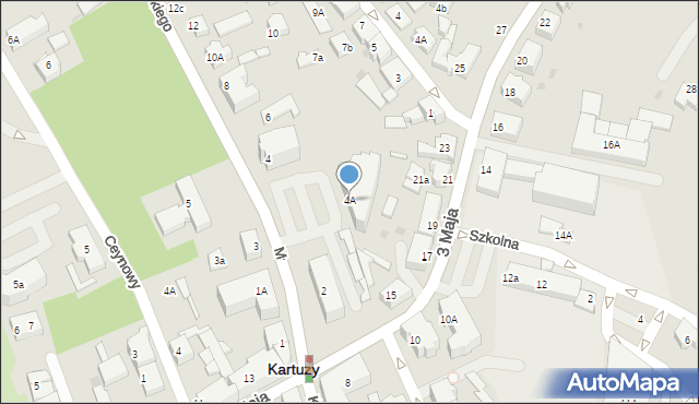 Kartuzy, Majkowskiego Aleksandra, dr., 4A, mapa Kartuzy