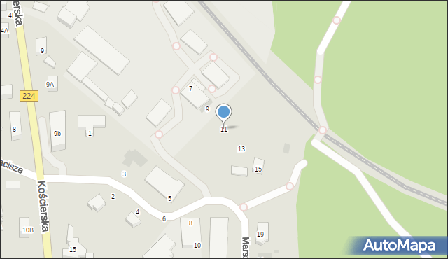 Kartuzy, Marszałkowskiego Feliksa, 11, mapa Kartuzy