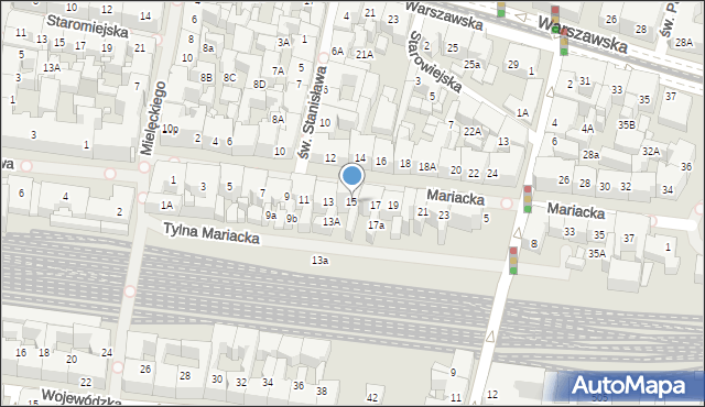 Katowice, Mariacka, 15, mapa Katowic