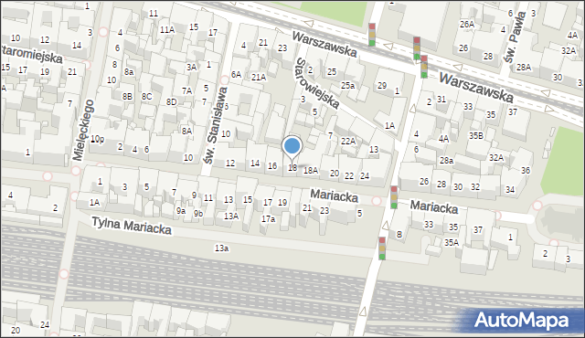 Katowice, Mariacka, 18, mapa Katowic