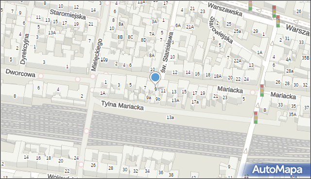 Katowice, Mariacka, 9, mapa Katowic