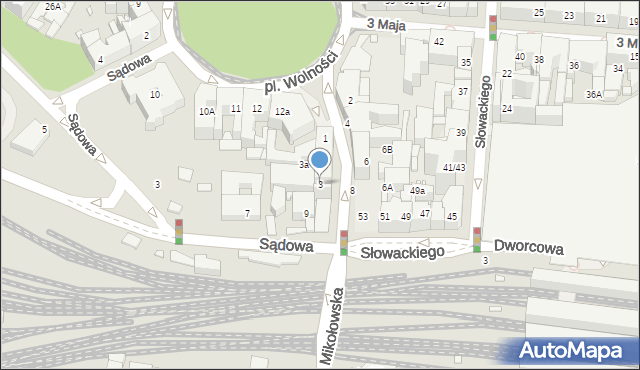 Katowice, Matejki Jana, 3, mapa Katowic