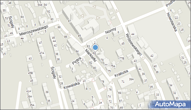 Katowice, Markiefki Leopolda, 81A, mapa Katowic