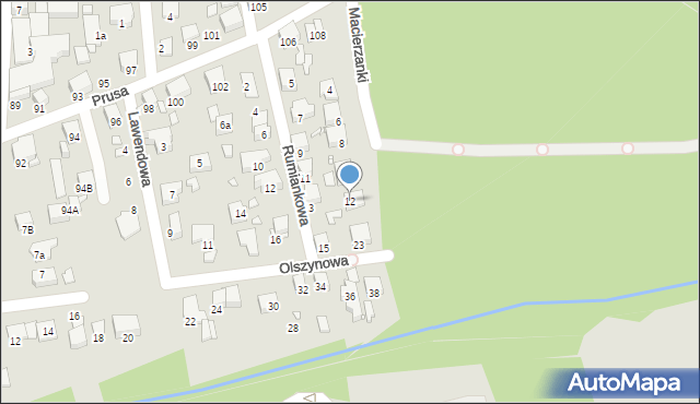 Katowice, Macierzanki, 12, mapa Katowic