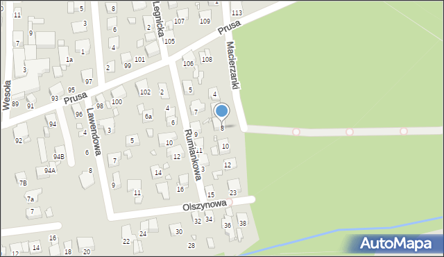 Katowice, Macierzanki, 8, mapa Katowic