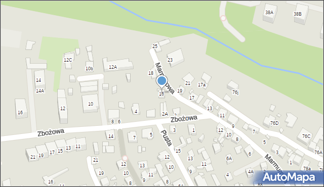 Katowice, Marmurowa, 16, mapa Katowic