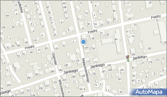 Katowice, Małachowskiego, 3, mapa Katowic